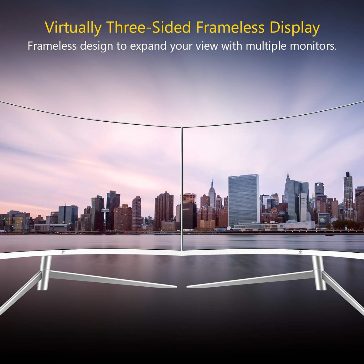 24-inch Curved Gaming Monitor Full HD 1080P LED Backlight 75Hz Refresh Rate Built-in Speakers VGA HDMI B5447