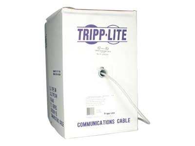 Cat5e 350 MHz Bulk Solid-Core Plenum-Rated PVC Cable Gray 1000 ft. Y193473