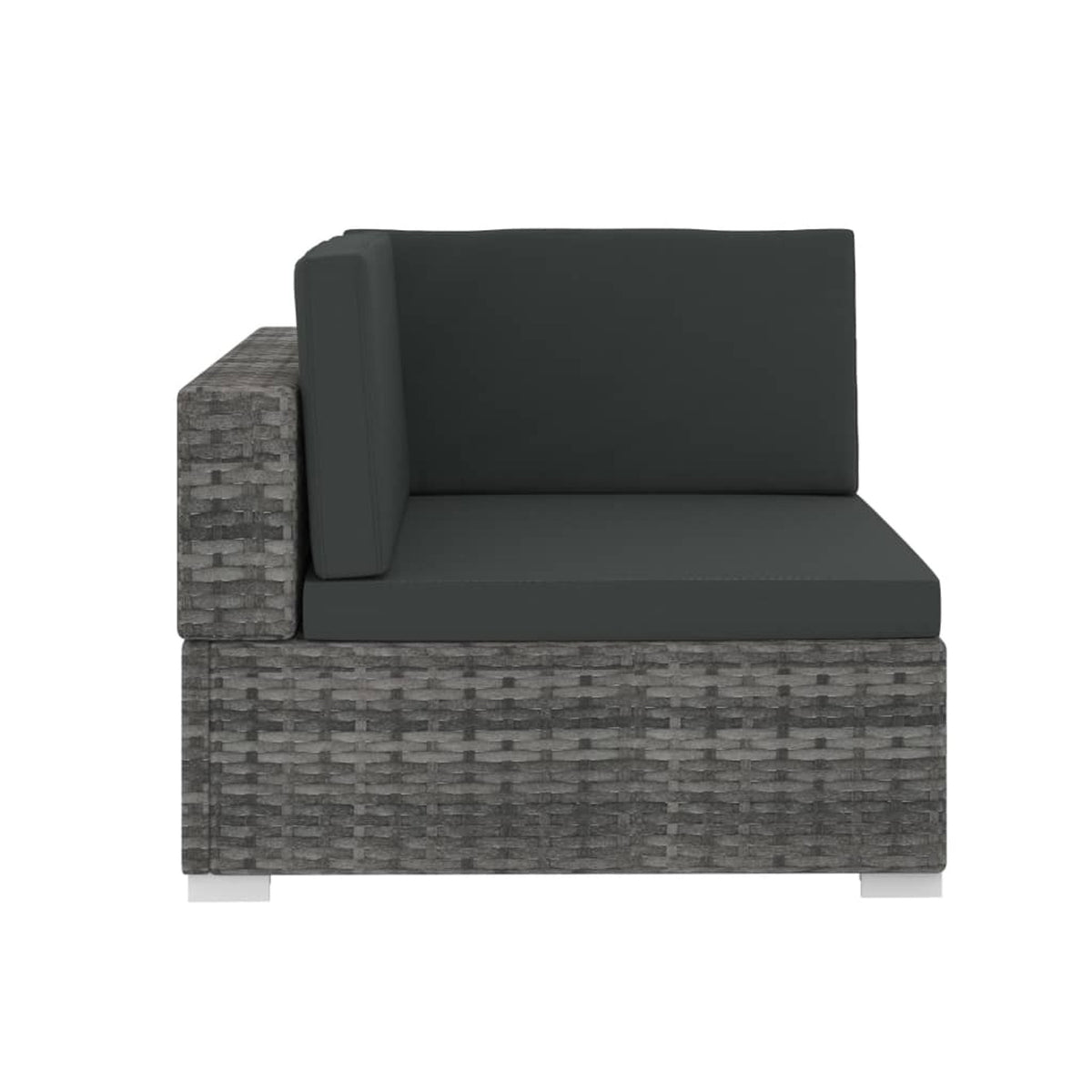 4 Piece Patio Sofa Set with Cushions Poly Rattan Gray A790