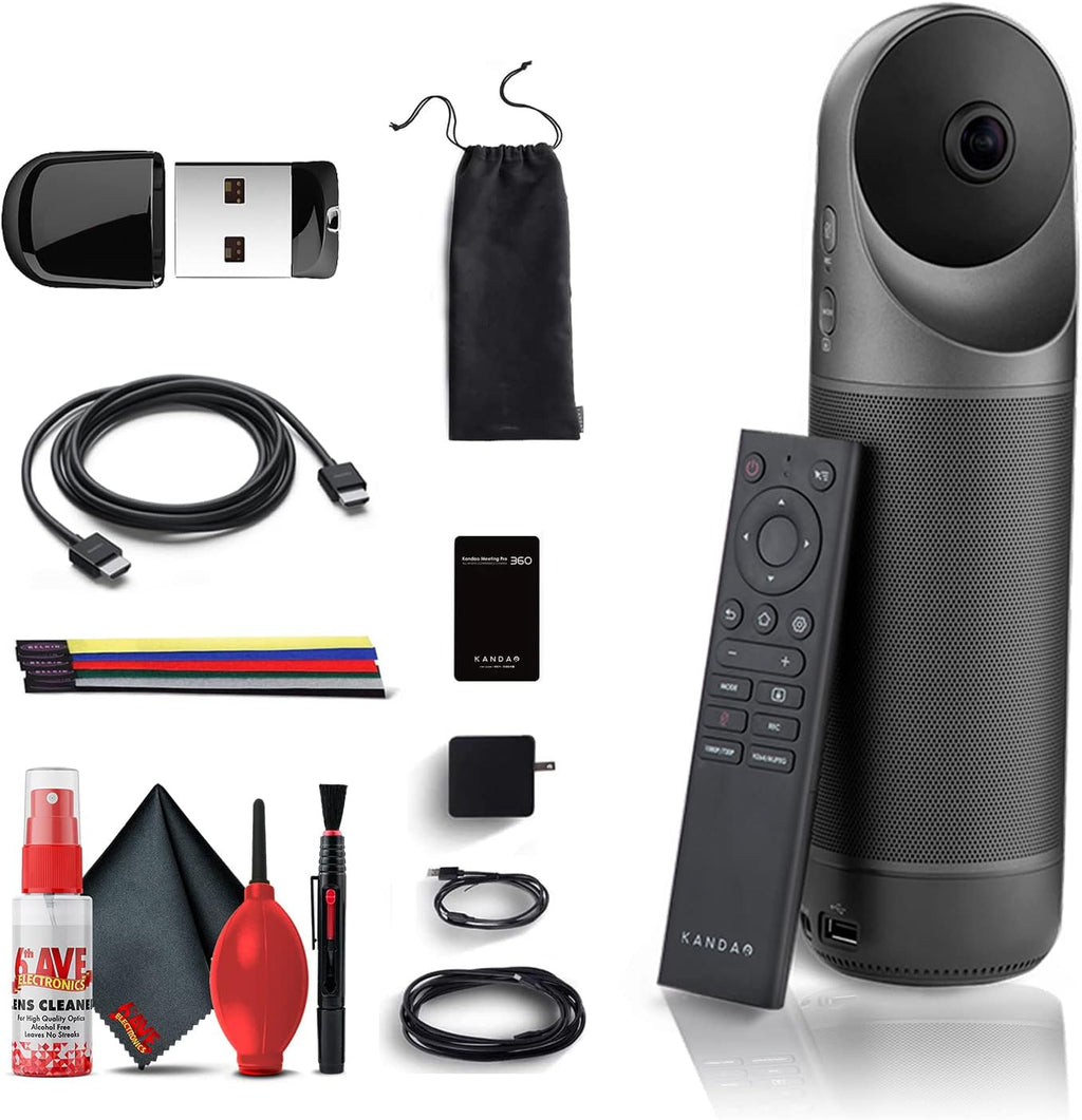 Meeting Pro 360 Conference Camera with 32GB USB Key, Velcro Straps, Cleaning Kit, HDMI Cable X111529