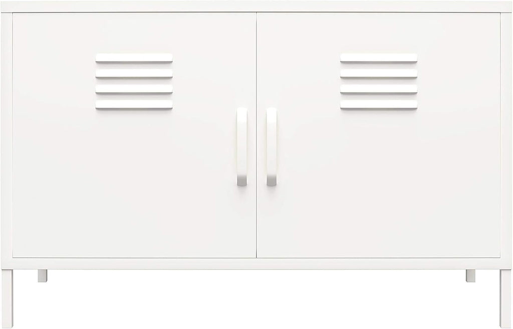 Olive Green 2 Door Metal Locker Accent Cabinet V242
