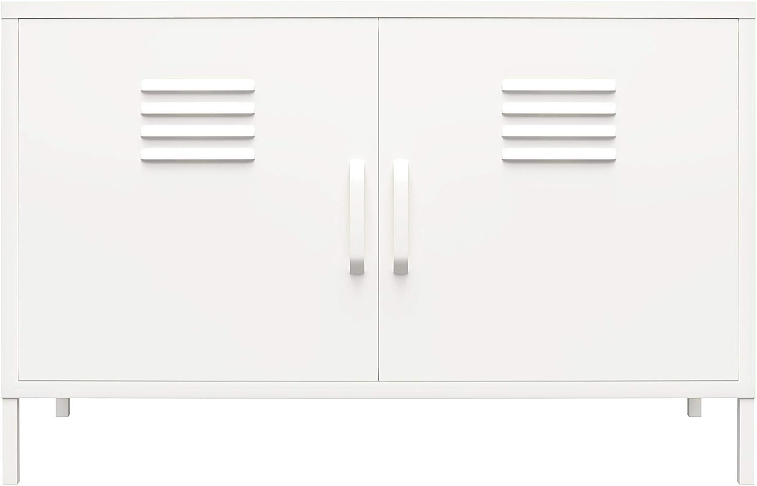 Olive Green 2 Door Metal Locker Accent Cabinet V242