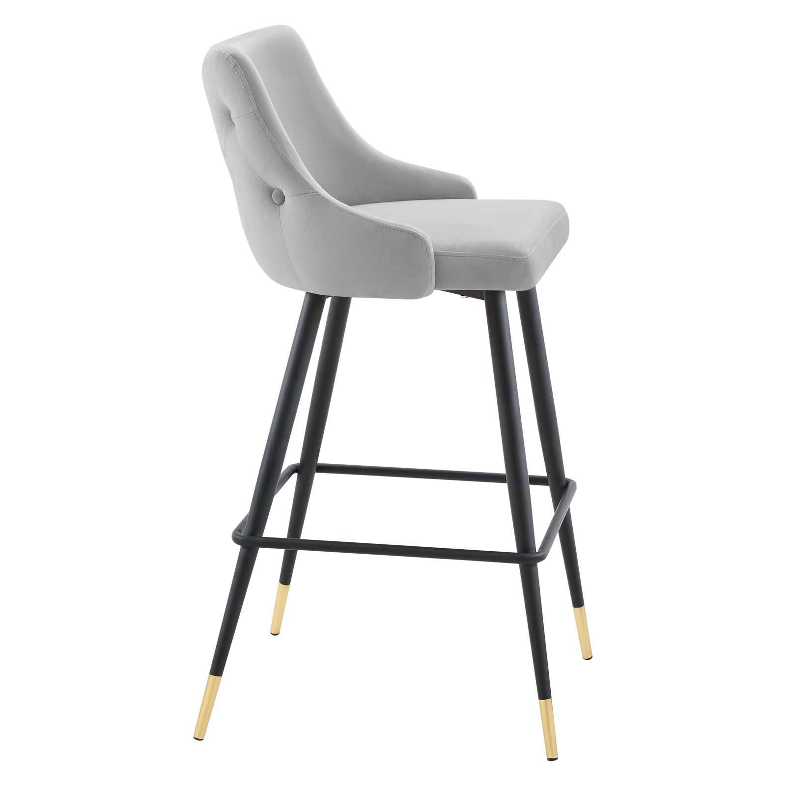 White Performance Velvet Bar Stool C16821