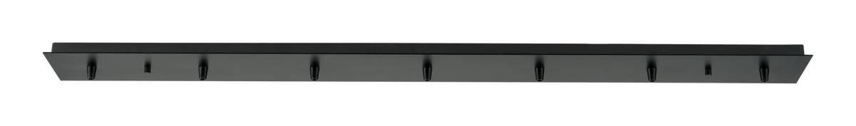 48 inch 7 Light Rectangular Multi Port Canopy Matte Black Finish I126