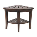 Teak Corner Shower Bench, Brown M78583