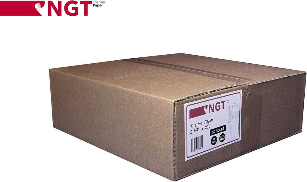 50 pcs 2 ¼-inch x 230’ Thermal Paper Rolls for POS I142