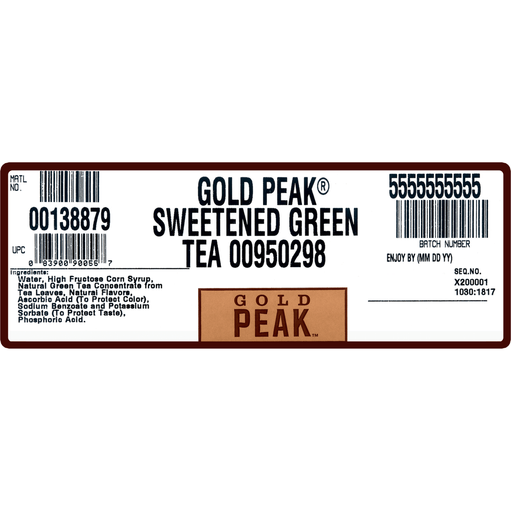 Sweetened Green Tea Fountain Syrup Bib, 2.5 Gallon I3913
