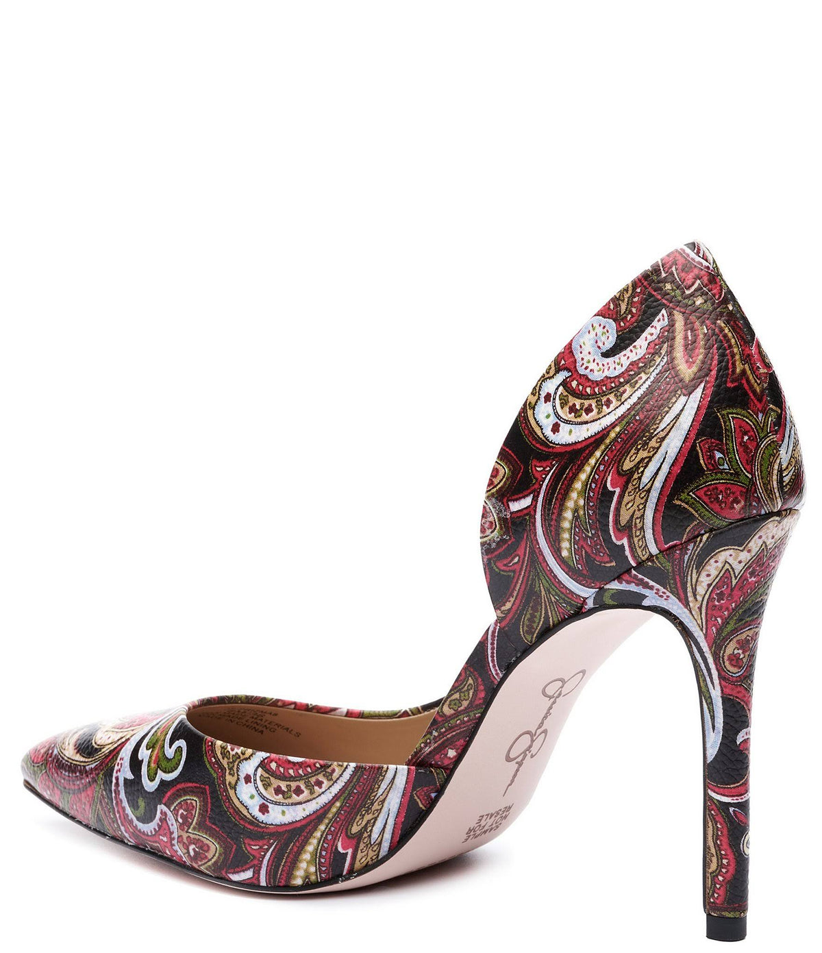 Paisley Print D'Orsay Pumps V171