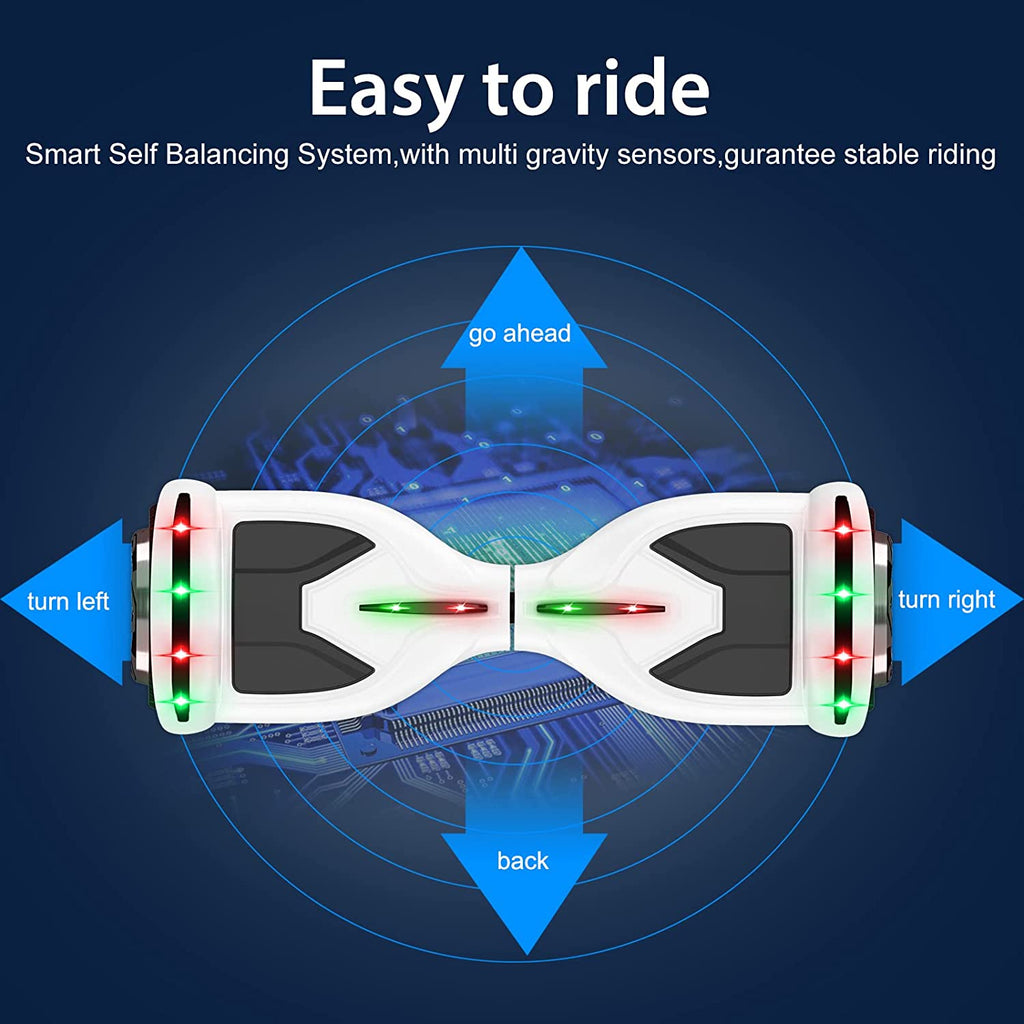 6.5inch Self Balancing Hoverboard with Bluetooth Speaker LED Lights A6419
