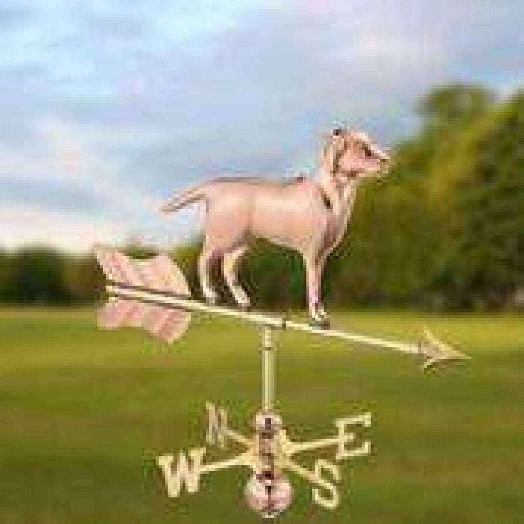 Polished Copper Labrador Retriever Weathervane Roof Mount I4583