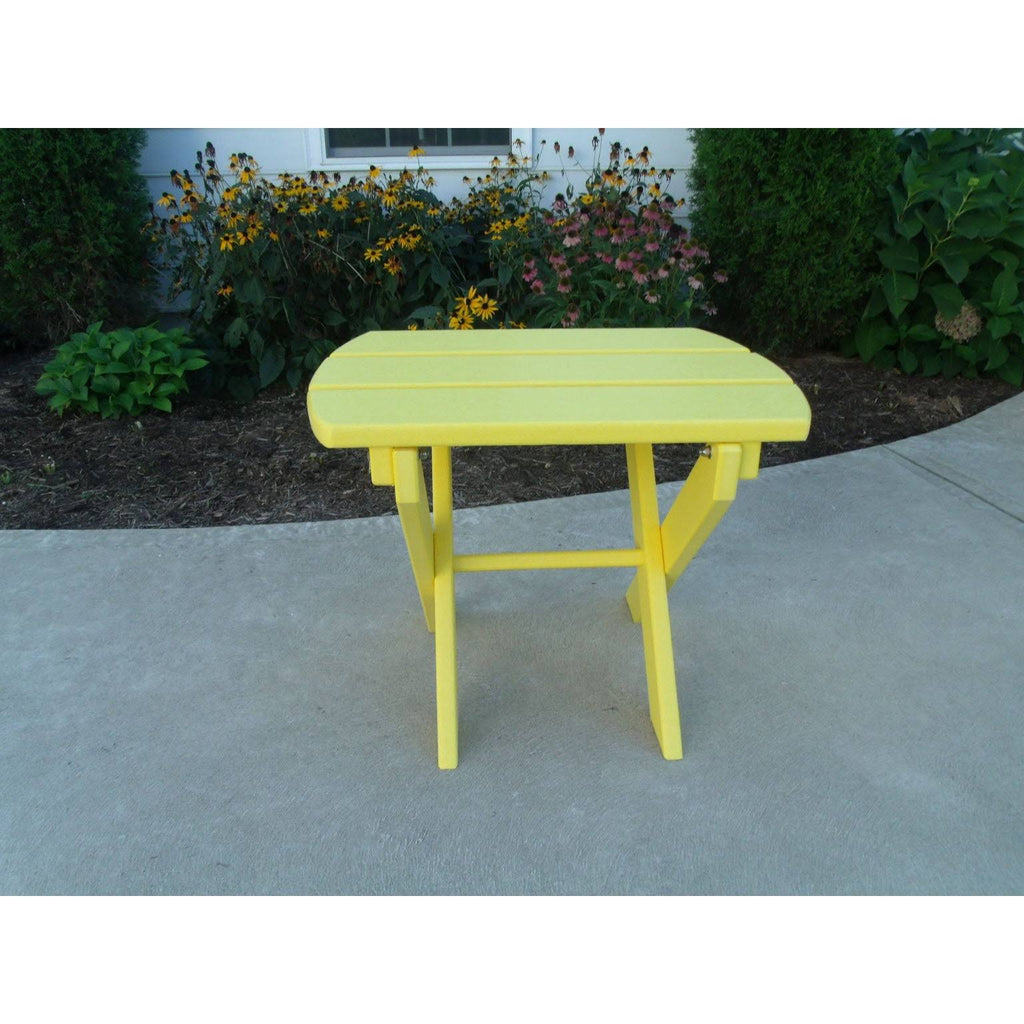 Lime Green Recycled Poly Lumber Folding End Table W726995