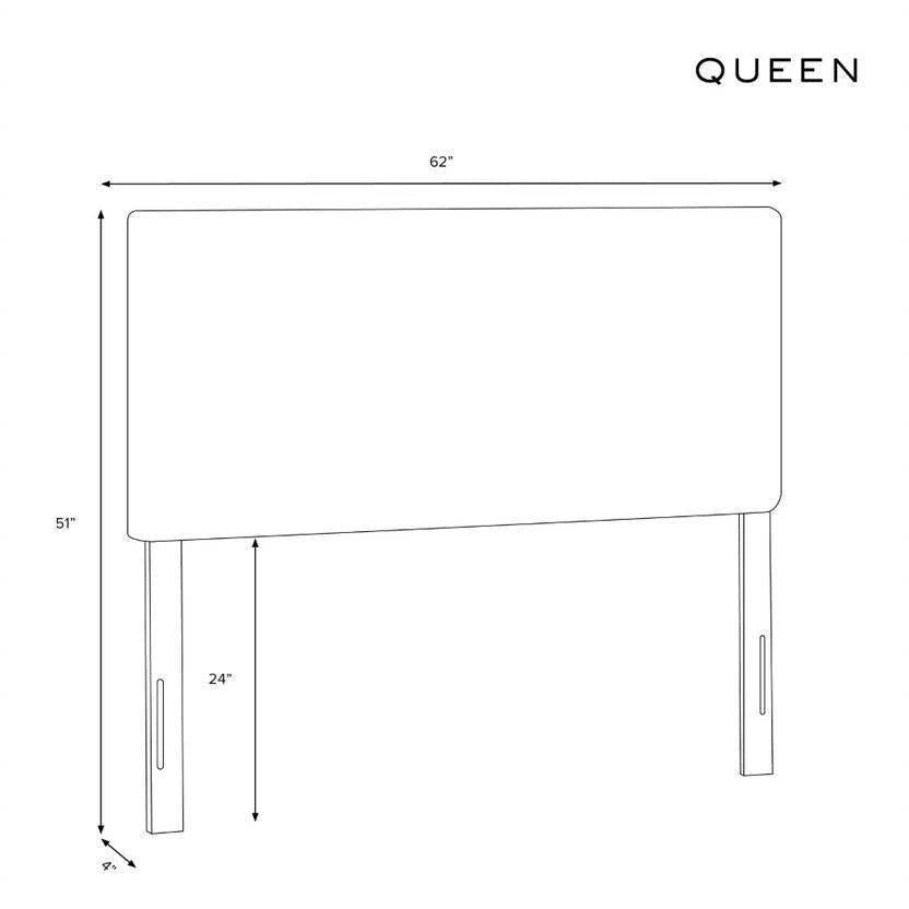 Rosequartz Linen Box Seam Headboard I9831