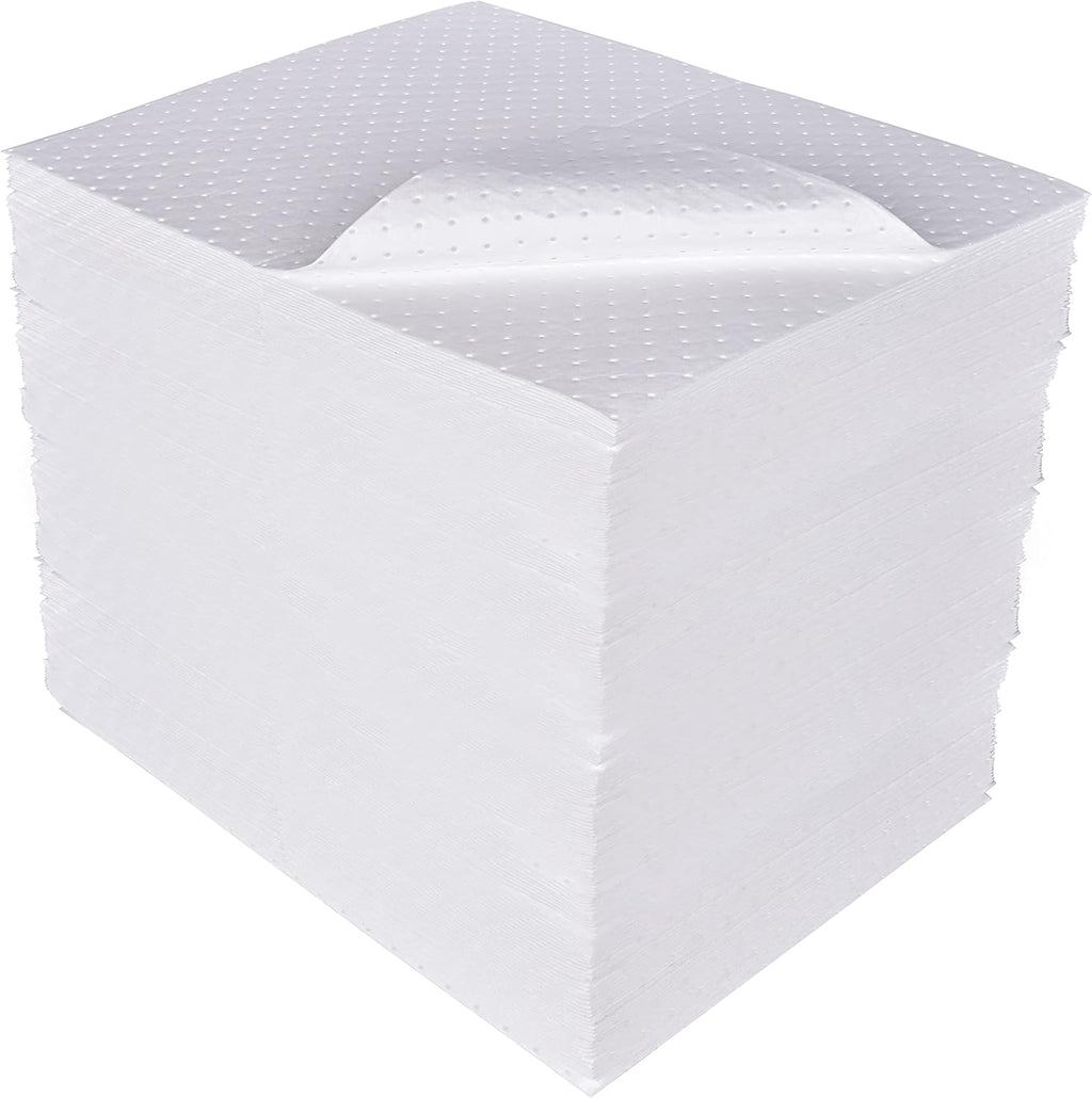 Hazmat Chemical Absorbent Pads, Heavyweight, 20 x 15, Pink, 100pcs Pack of 2 L673131