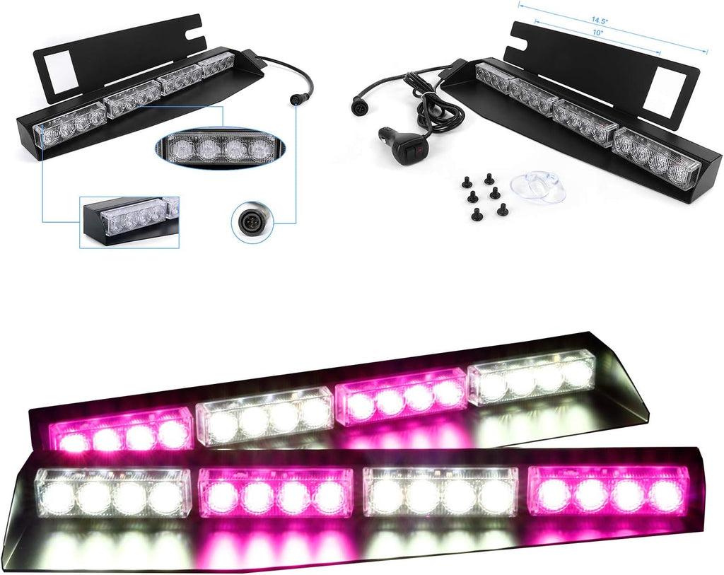 32 LED Red & Blue Emergency Strobe Light Bar S238674