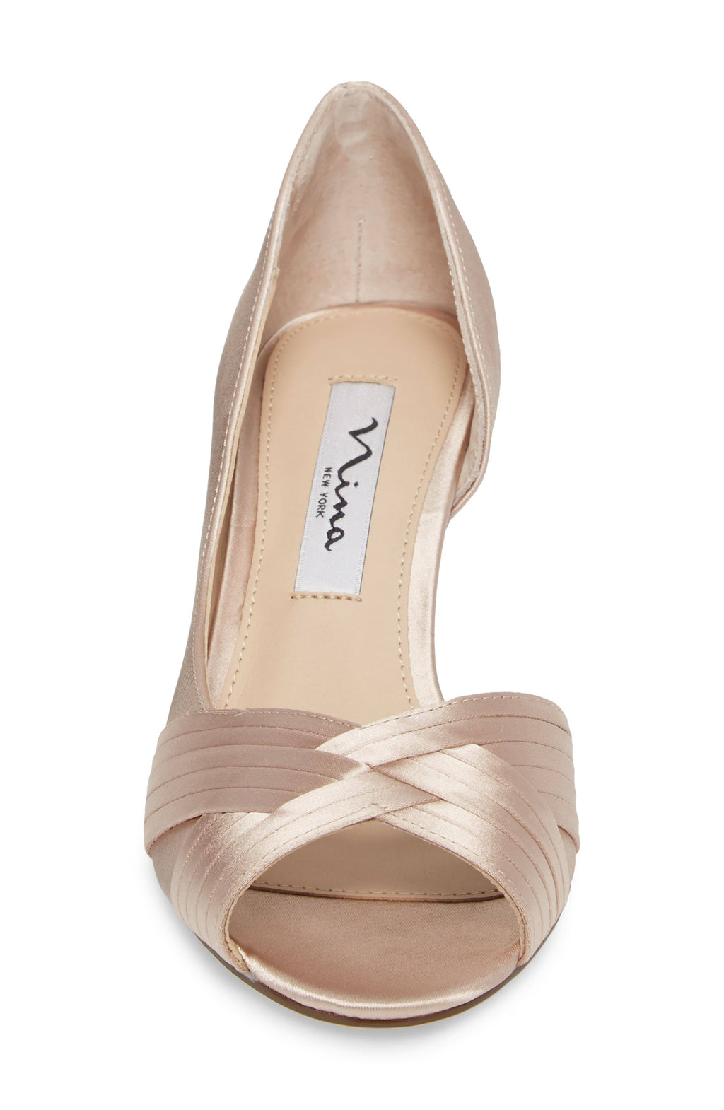 Silver Satin Pumps G4342