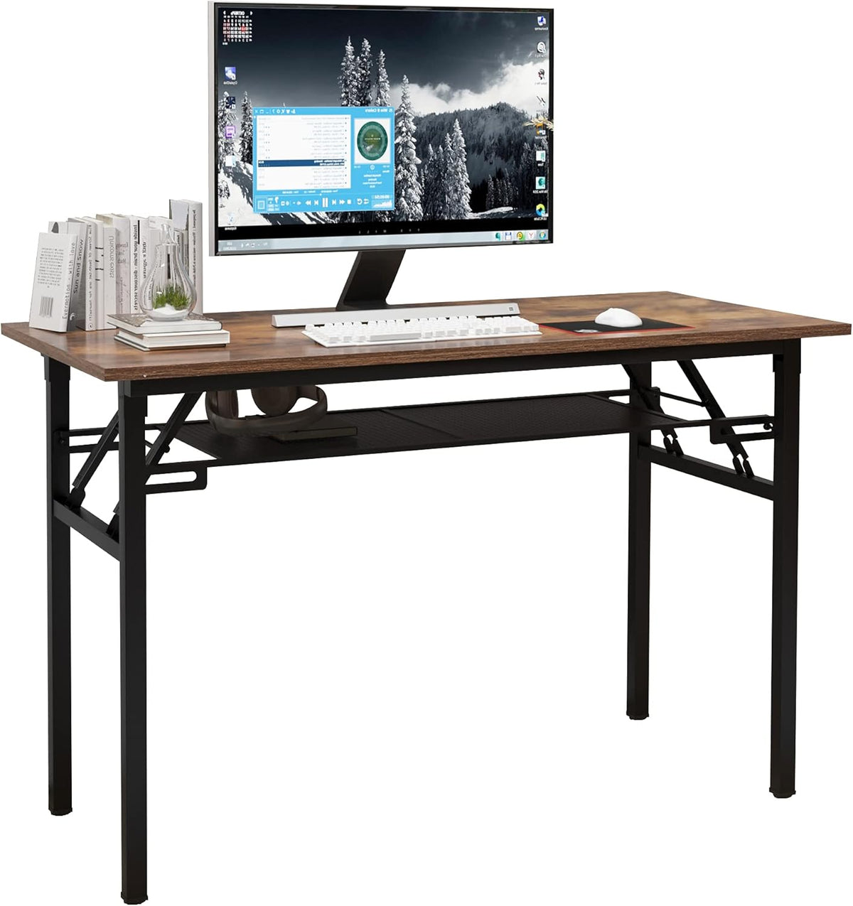 Folding Computer Desk 47 inches Workstation Desk T755810