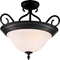 18.5-in Kentucky Bronze Incandescent Semi-Flush Mount Light Q9191