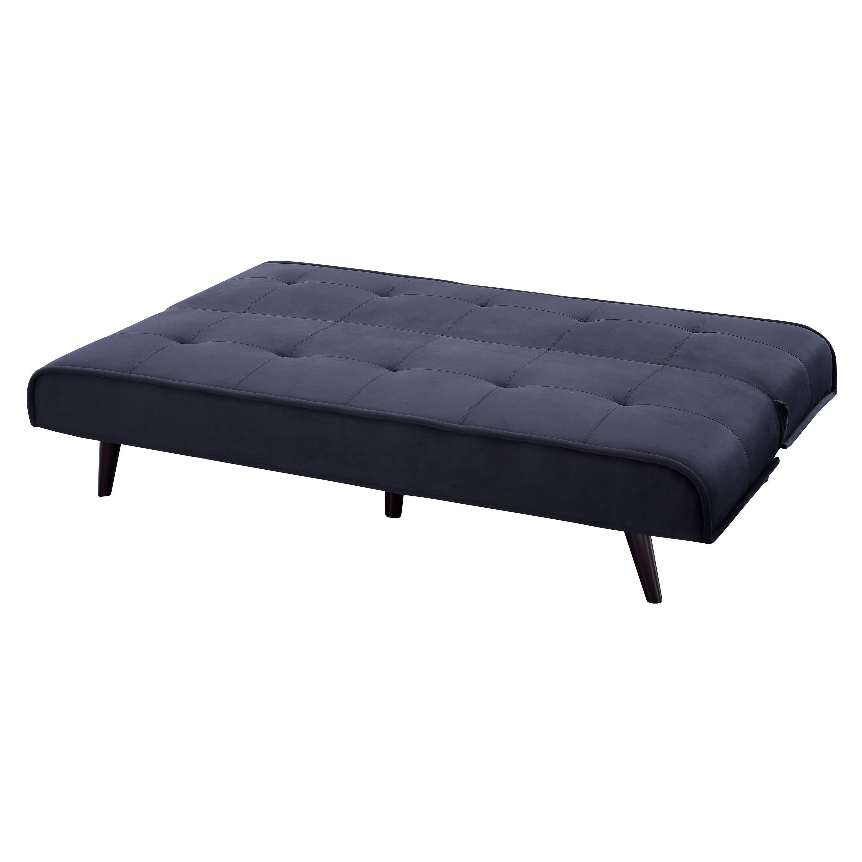 Navy Blue Velvet Convertible Sofa Q319759