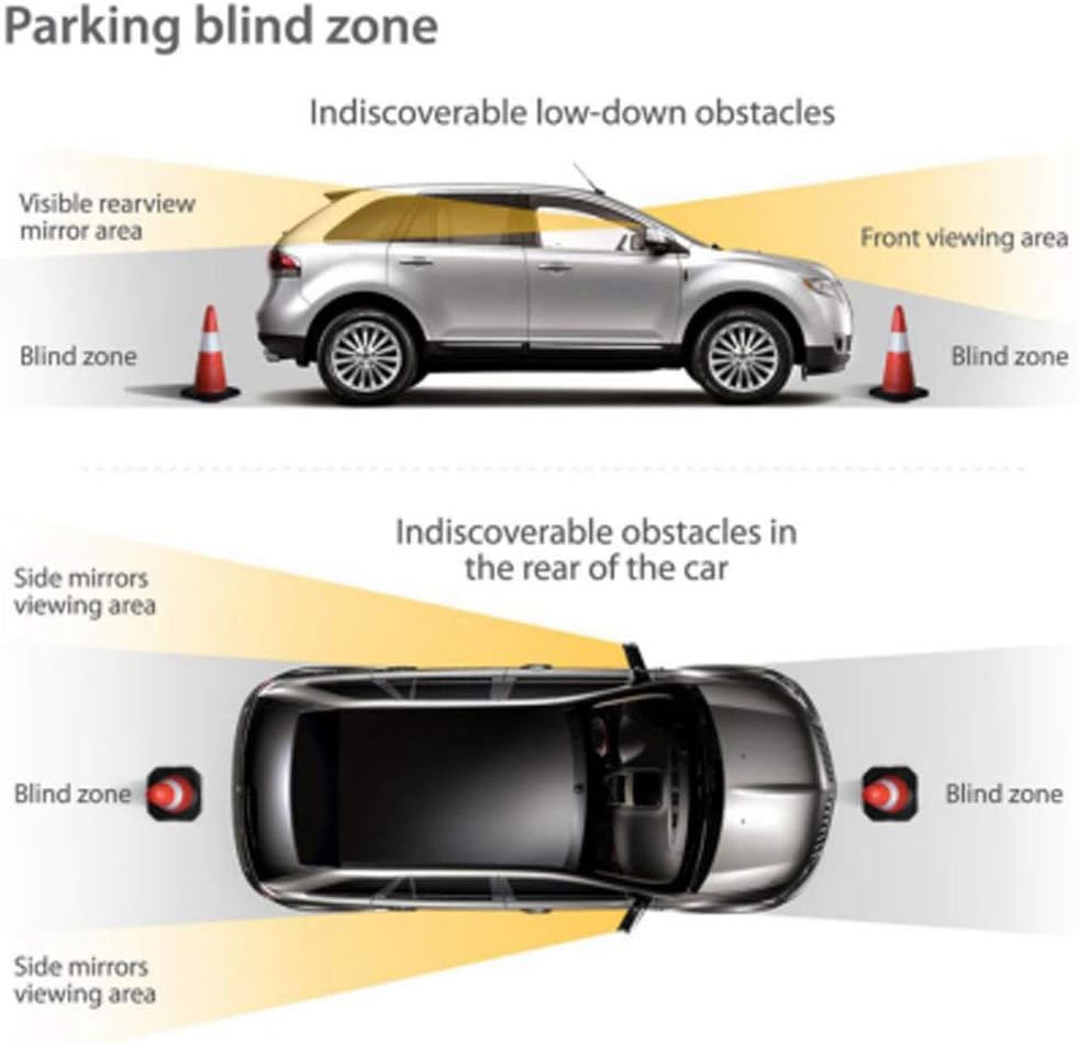 Universal Car Reverse Backup Radar System 8 Sensors LED Display Pack of 2 I33725