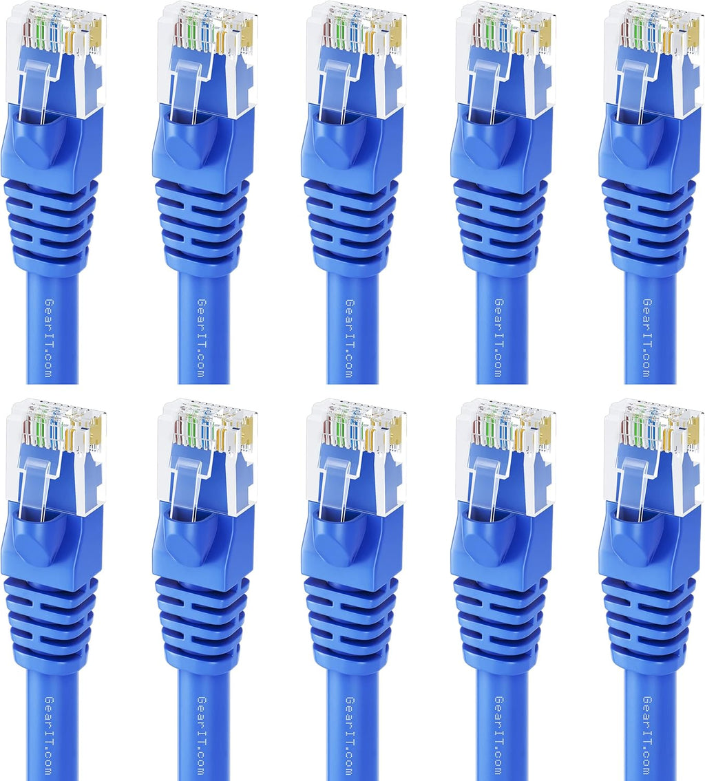 20-Pack Cat5e Ethernet Patch Cable 5 Feet Blue D662