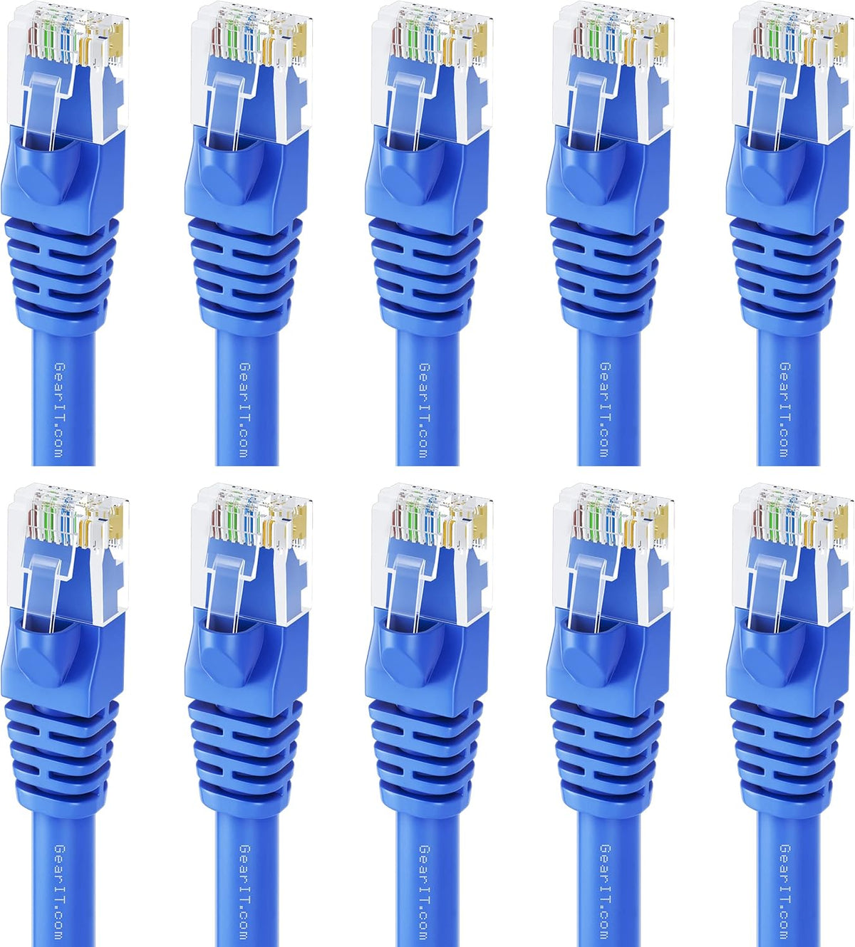 20-Pack Cat5e Ethernet Patch Cable 5 Feet Blue D662