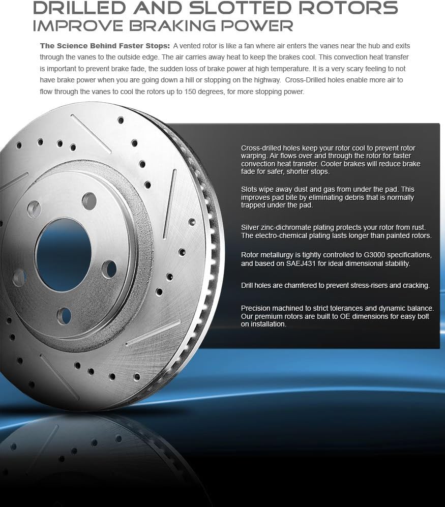 8 Lug Rotors + Ceramic Brake Pads + Clips L99840