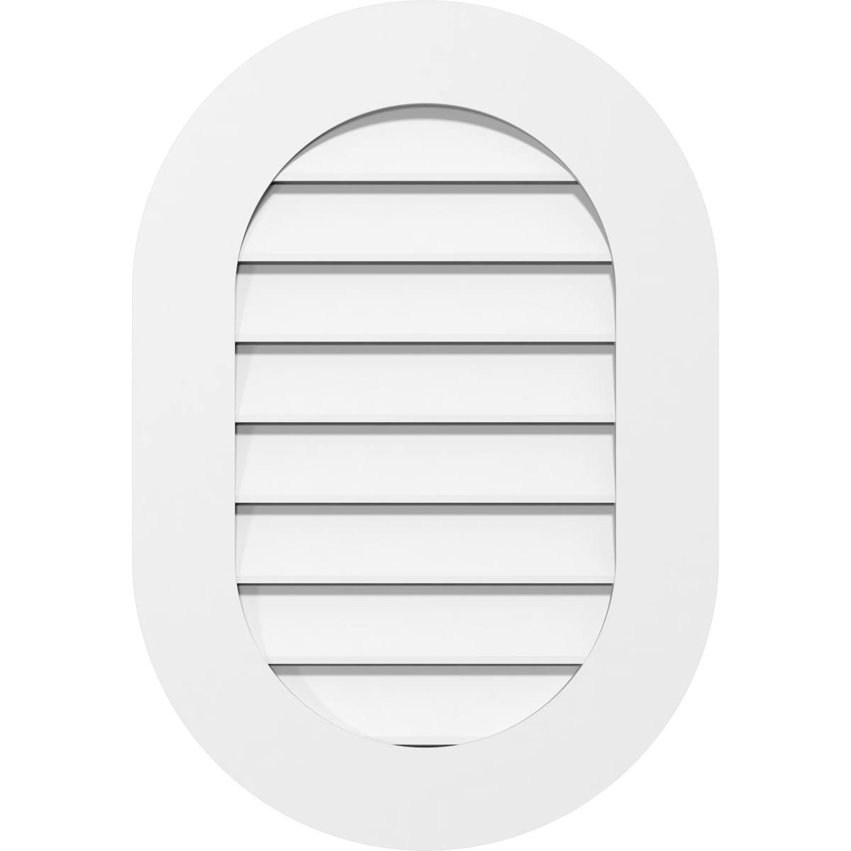 18x22W x 38x22H Vertical Round Ended Surface Mount PVC Gable Vent A3685