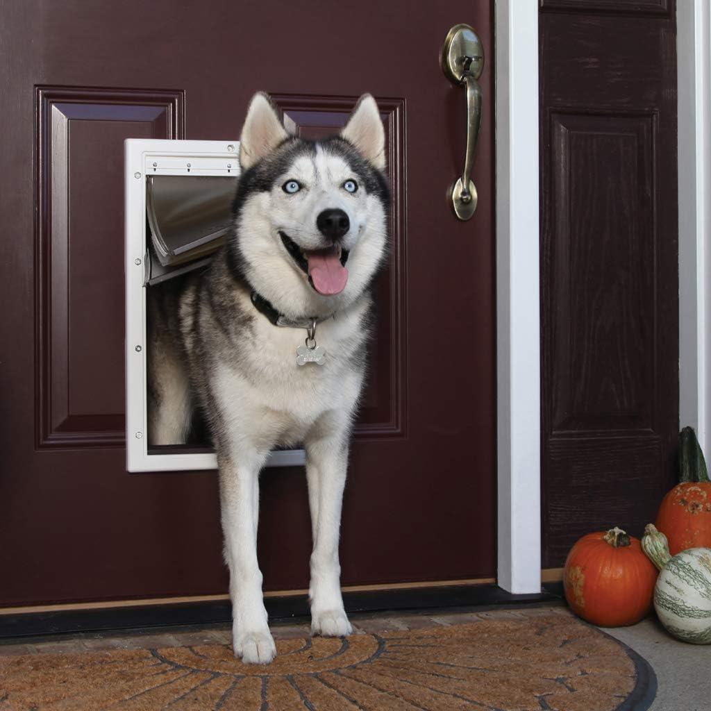 Aluminum Pet Door with 3 Flap Insulation M9536