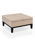 Beige Storage Ottoman C2469