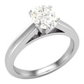 Oval Solitaire 0.75 Carat 14K White Gold Engagement Ring W52041