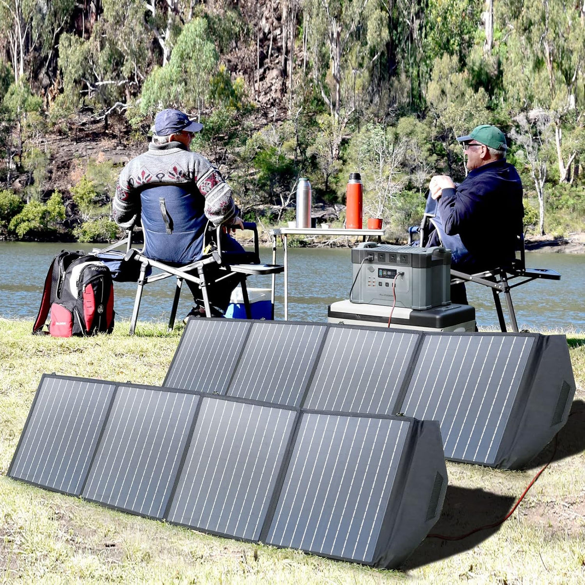 2PCS 18V200W Foldable Solar Panel Kit with MC-4 Output Waterproof IP66 Solar Charger U8687