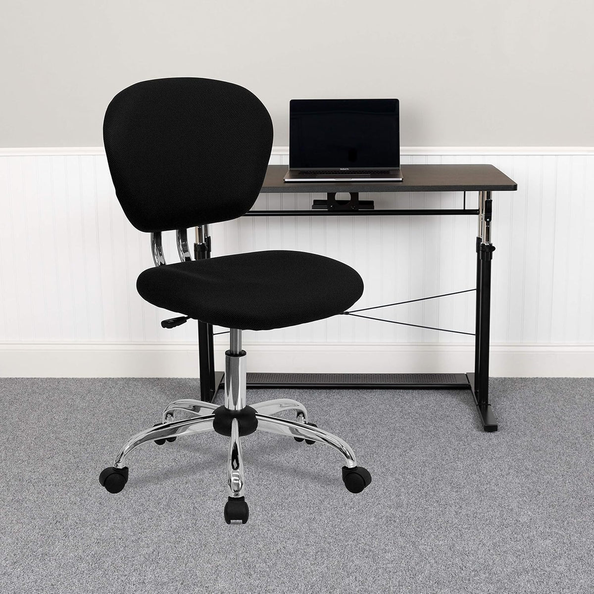 Purple Mid-Back Mesh Padded Swivel Task Office Chair D98712