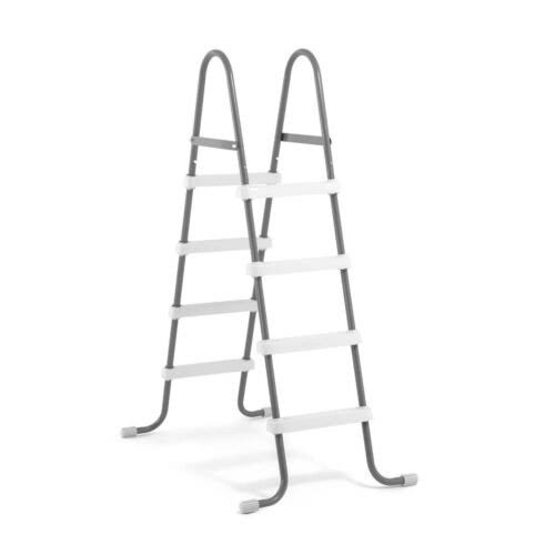 Steel Frame Above Ground Pool Ladder and 12 ft. Solar Pool Cover Tarp X360151