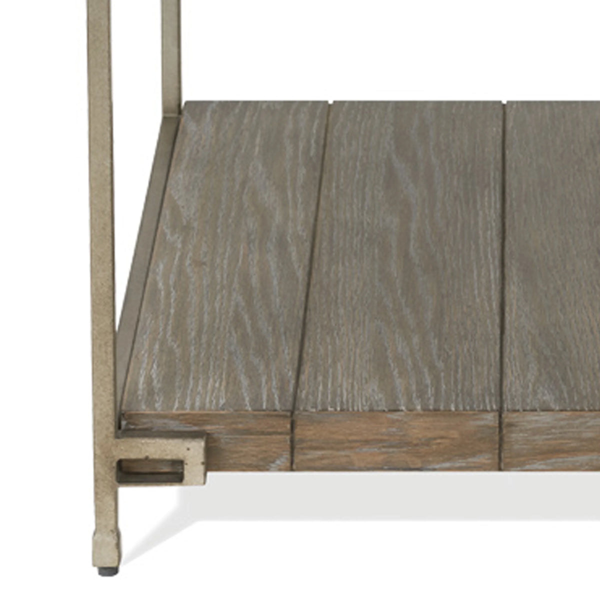 Graphite Gray Wood/Metal End Table with Shelf P5310