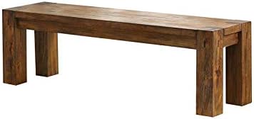 Rustic Wood Dining Bench in Dark Oak I2838