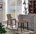 Button Tufted Velvet Counter Stool Chair S5170