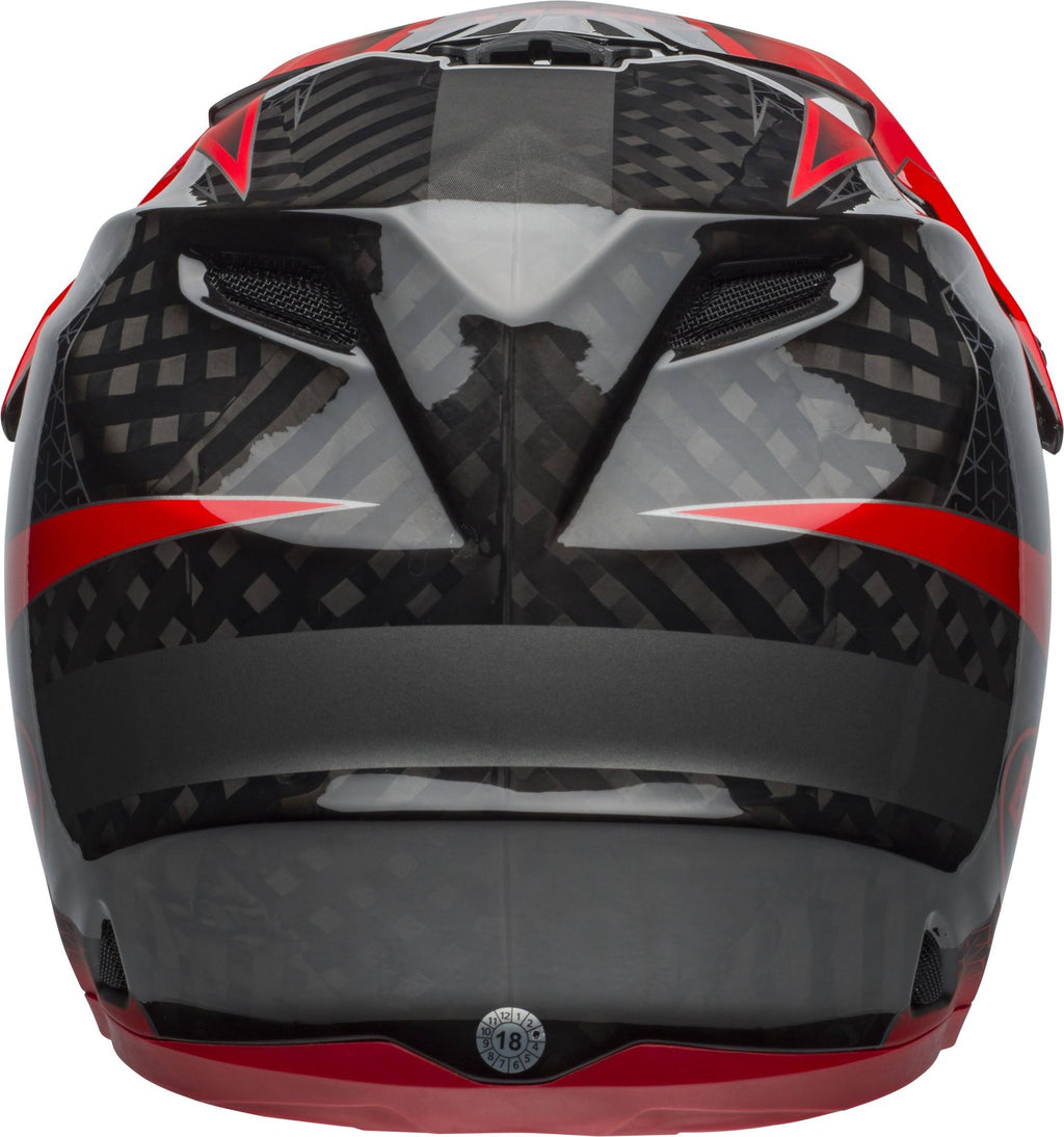 Matte Black/White Full-9 Helmet K8087