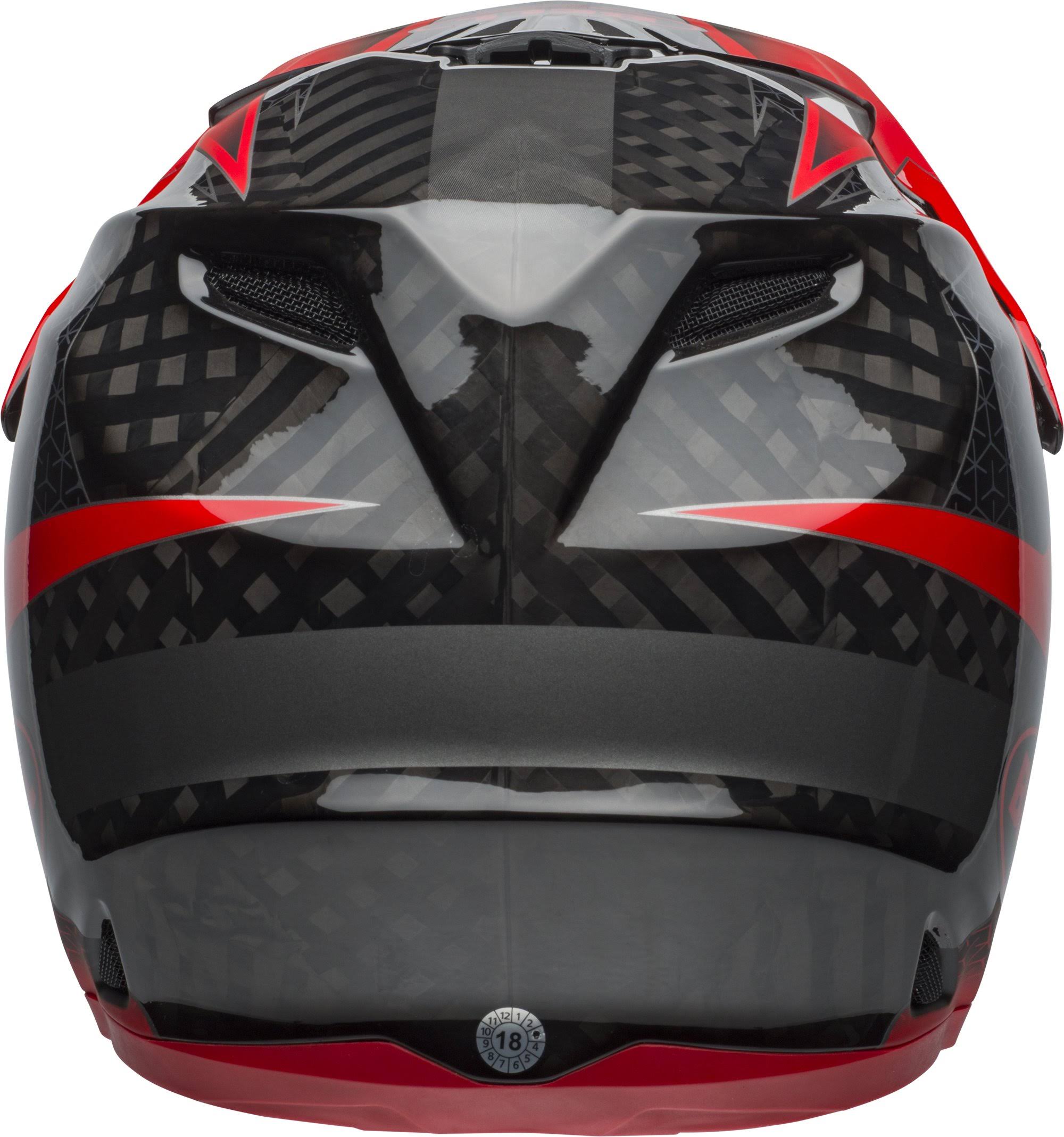 Matte Black/White Full-9 Helmet K8087
