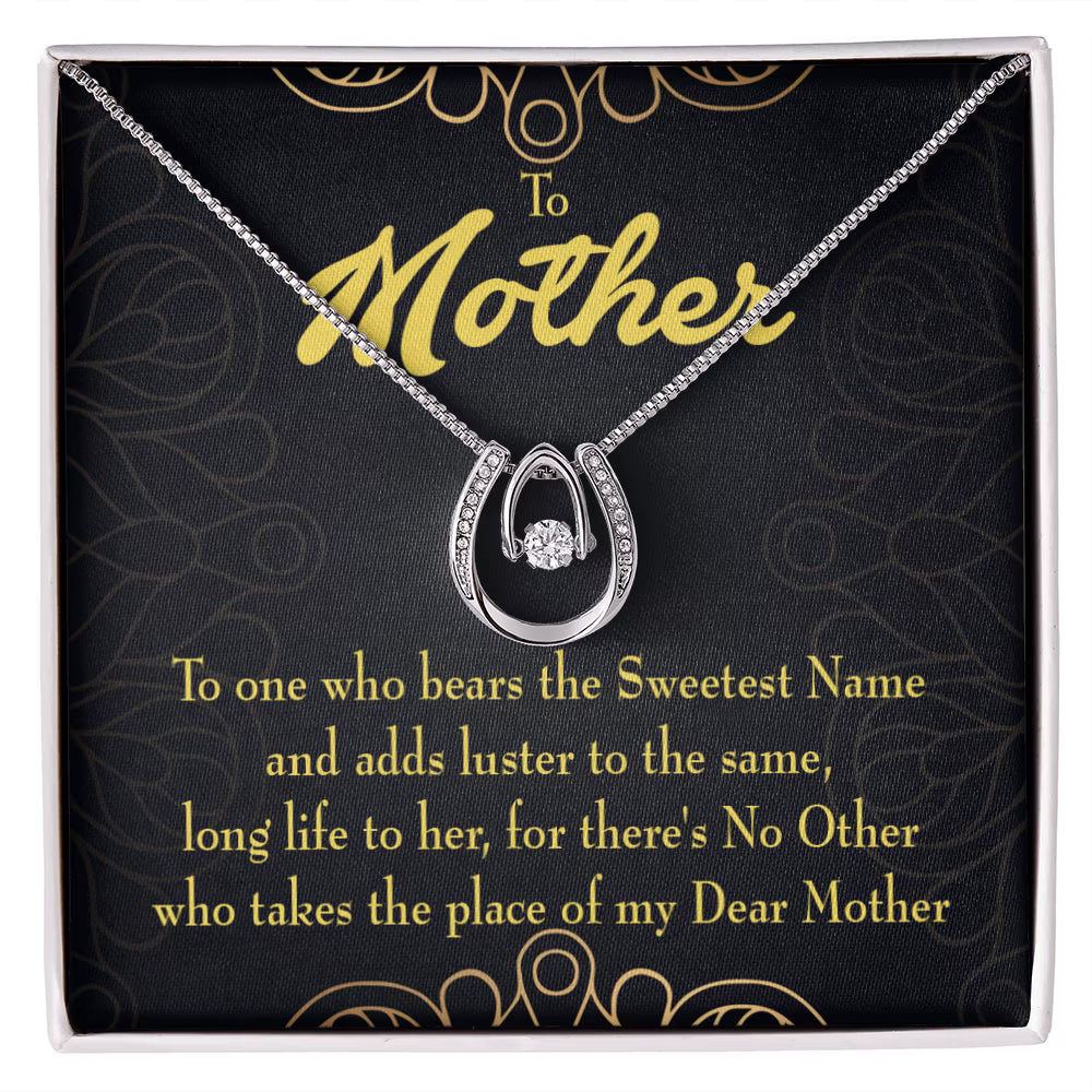 Lucky Horseshoe Necklace with CZ Crystals Q90440