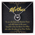 Lucky Horseshoe Necklace with CZ Crystals Q90440
