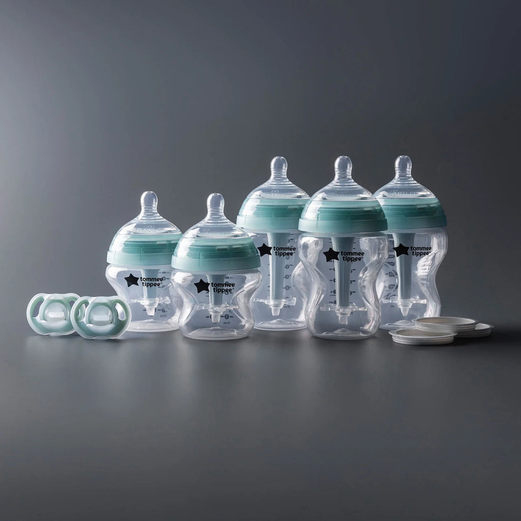 Anti-Colic Baby Bottle and Pacifier Set, 5oz and 9oz Self-Sterilizing Bottles P478131