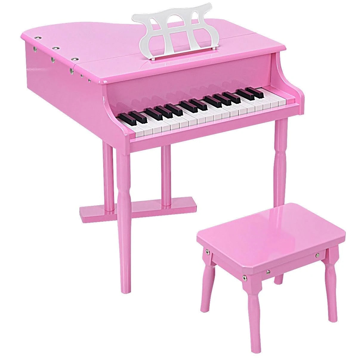 Pink Children Grand Piano with Bench Q95348