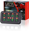 8 Gang Touch Switch Panel with Harness and Label Stickers E230449