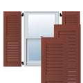 15 in. x 41 in. Exterior Real Wood Louvered Shutters Pair R185343