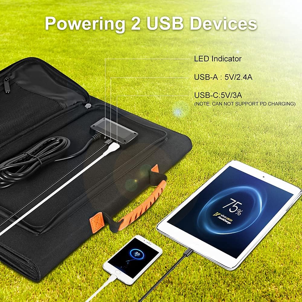 Portable Solar Panel 120W Foldable Charger with DC & USB Output V109511