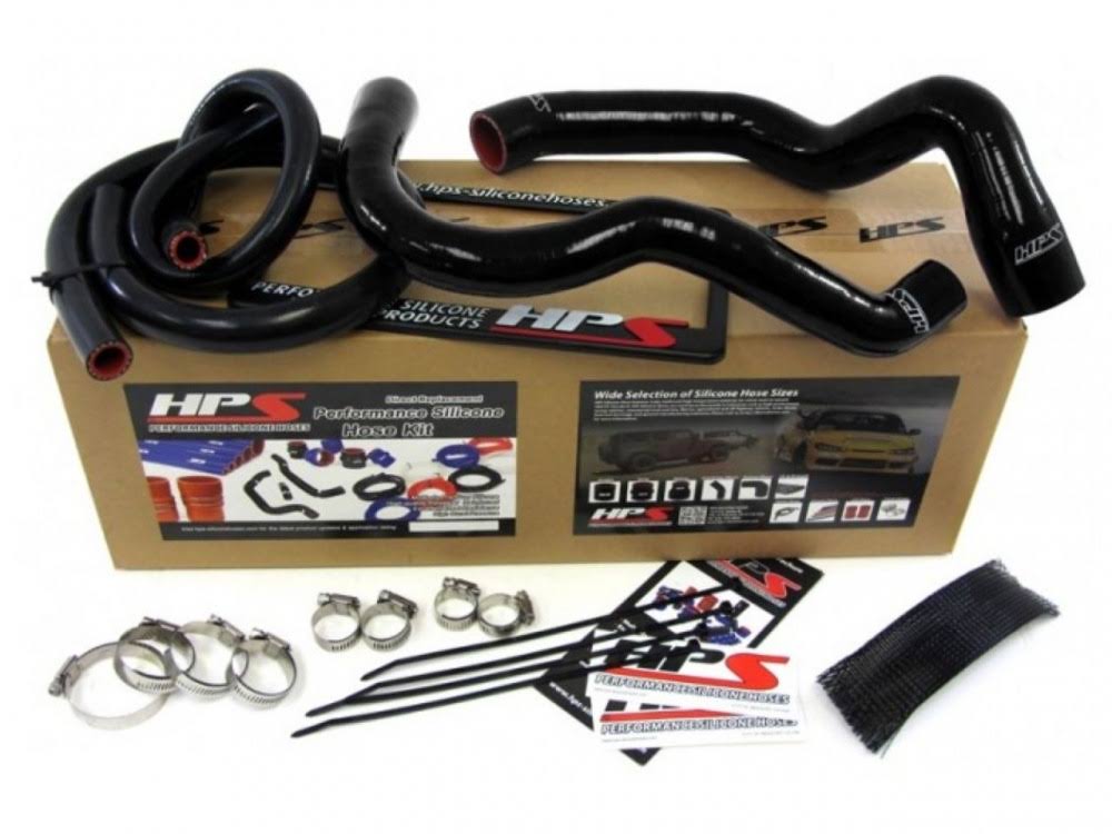 Black Reinforced Silicone Radiator Hose Kit O270618