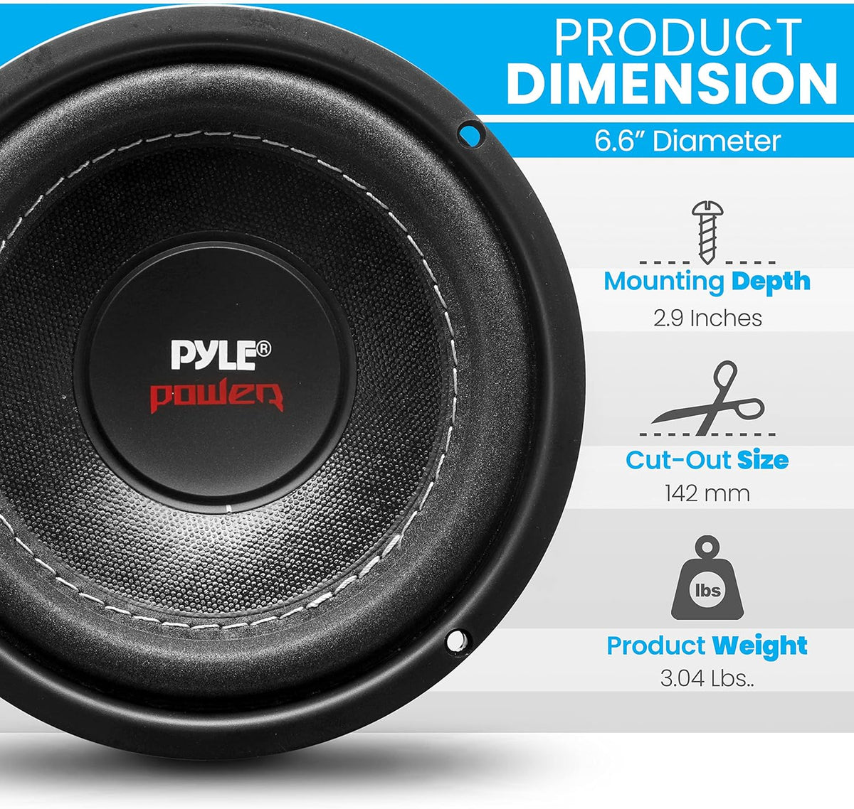 6.5 Dual Voice Coil 4 Ohm 600 Watt Car Subwoofer M991