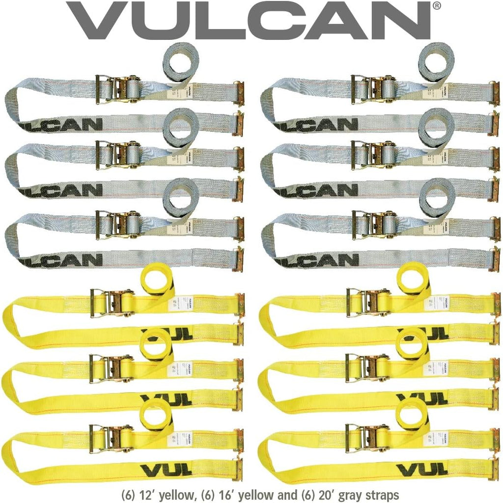 12 Piece Ratchet Style E Track Strap Combo Pack S363