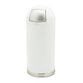 White Steel Fire-Resistant Dome Receptacle, 15gal T31906