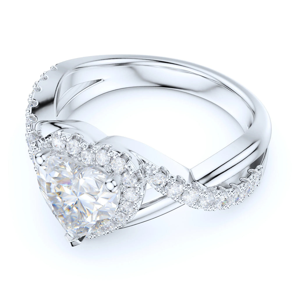 Split Shank Simulated Diamond Halo Ring O267667